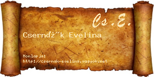 Csernák Evelina névjegykártya